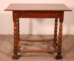 Small Writing Table side Table In Walnut 17th Century - 3373199