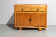 Small french two door Cabinet with extractable side leafs in wood 1970s - 3389179