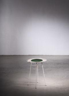 Small metal and ceramic additional table France - 2440819