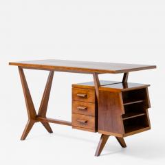 Small oak desk with bookcase compartment - 2281499