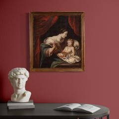 Small religious painting from the 18th century Madonna and Child - 4136088