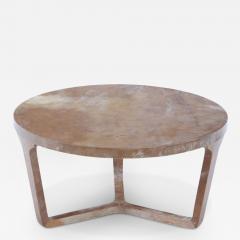 Small round parchment covered coffee table Custom sizes available  - 3251139
