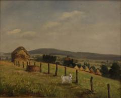 Small signed landscape painting from the 20th century - 4138786