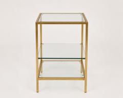Small table in gilded iron style Robert Thibier Paris France circa 1960 - 4709266