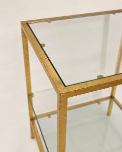 Small table in gilded iron style Robert Thibier Paris France circa 1960 - 4709268