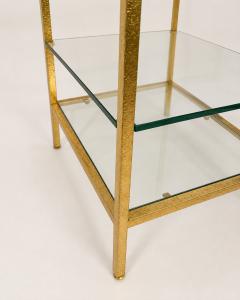 Small table in gilded iron style Robert Thibier Paris France circa 1960 - 4709269
