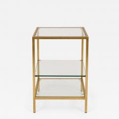 Small table in gilded iron style Robert Thibier Paris France circa 1960 - 4714406