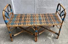 Small three color woven rattan lounge France circa 1930  - 3700368