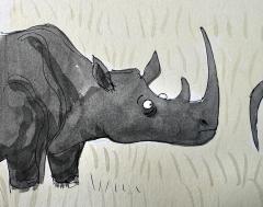 Smilby Smilby Rhino Has a Swinging Weekend Sexy Mens Magazine Cartoon - 4445322