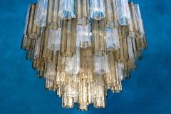 Smoke and Clear Murano Glass Tronchi Chandelier or Ceiling Light - 2671911