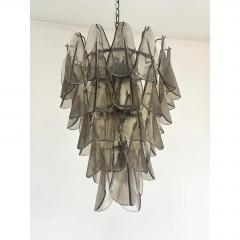 Smoked Fum Murano Glass Rondini Cascade Chandelier Modern Venetian Design - 4567285