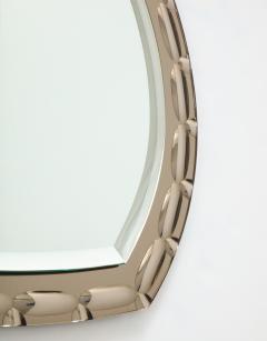 Smoked Glass Beveled Edge Mirror Italy c 1950s - 1166485