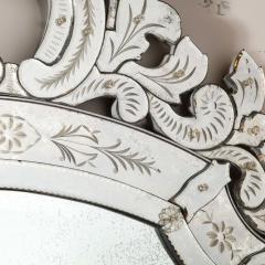 Smoked Venetian Mirror with Reversed Etching and Chain Beveling - 2909613