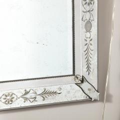 Smoked Venetian Mirror with Reversed Etching and Chain Beveling - 2909662