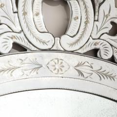 Smoked Venetian Mirror with Reversed Etching and Chain Beveling - 2909704