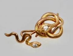 Snake Serpent Cufflinks Highly Detailed Etched 14 Karat Yellow Gold - 3449117