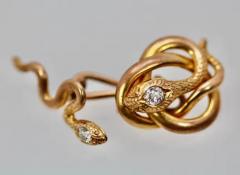 Snake Serpent Cufflinks Highly Detailed Etched 14 Karat Yellow Gold - 3449120