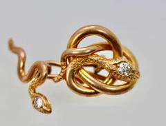 Snake Serpent Cufflinks Highly Detailed Etched 14 Karat Yellow Gold - 3449194
