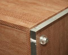 Snake Skin Dresser with Lucite Side Panels - 3096641