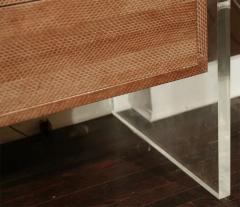Snake Skin Dresser with Lucite Side Panels - 3096739