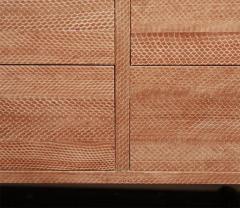 Snake Skin Dresser with Lucite Side Panels - 3096743