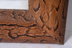 Snakeskin framed mirror France circa 1980 - 3384210