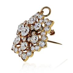 Snowflake 18K YG Convertible Brooch Pendant 8 00cttw Old Euro Diamond Brooch - 4511064