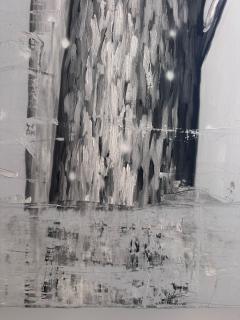 Snowy Forest Tryptich Trio of Douglas Cartmel Abstract Oil Paintings on Linen - 4427540