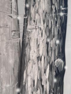 Snowy Forest Tryptich Trio of Douglas Cartmel Abstract Oil Paintings on Linen - 4427541