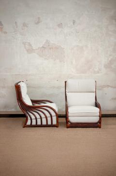 Sofa and Armchair Set in Bamboo 1970s - 4645287