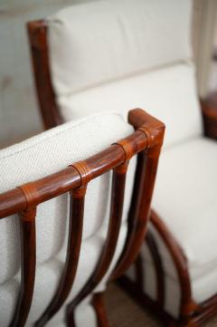 Sofa and Armchair Set in Bamboo 1970s - 4645290