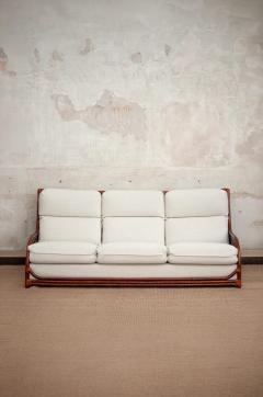 Sofa and Armchair Set in Bamboo 1970s - 4645292