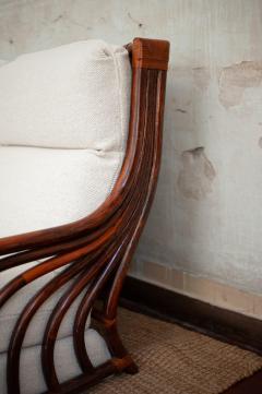 Sofa and Armchair Set in Bamboo 1970s - 4645293