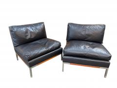 Sofa by Pizzetti Set Sofa and two armchairs in leather Italy 70s - 4152030