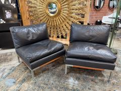 Sofa by Pizzetti Set Sofa and two armchairs in leather Italy 70s - 4152039