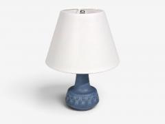 Soholm Small Table Lamp Light Blue Stoneware Denmark 1960s - 4794347