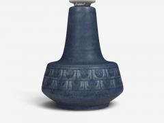 Soholm Small Table Lamp Light Blue Stoneware Denmark 1960s - 4794349