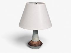 Soholm Stentoj Table Lamp Blue Grey Glazed Stoneware Denmark 1960s - 4794319