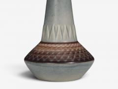 Soholm Stentoj Table Lamp Blue Grey Glazed Stoneware Denmark 1960s - 4794323