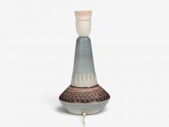 Soholm Stentoj Table Lamp Blue Grey Glazed Stoneware Denmark 1960s - 4794324