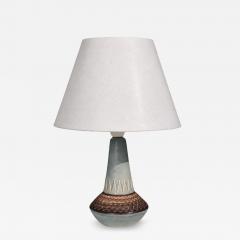 Soholm Stentoj Table Lamp Blue Grey Glazed Stoneware Denmark 1960s - 4796128