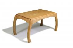 Solid Bird s Eye Maple Sculptural Coffee Table Custom Studio Piece - 4802770