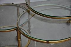 Solid Brass Faux Bamboo Nesting Tables - 453824