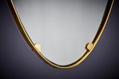 Solid Brass Wall Mirror Austria 1960s - 3736507