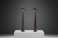 Solid Cast Brass Ara Table Lamps by Mies van Gessel The Netherlands 1990s - 3377170