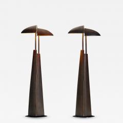 Solid Cast Brass Ara Table Lamps by Mies van Gessel The Netherlands 1990s - 3383785