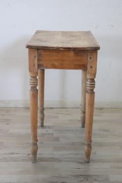 Solid Fir Wood Antique Side Table in Natural Wood Color - 4143165