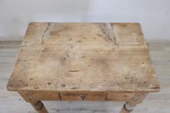 Solid Fir Wood Antique Side Table in Natural Wood Color - 4143168
