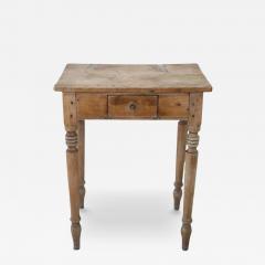 Solid Fir Wood Antique Side Table in Natural Wood Color - 4143757
