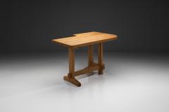 Solid Oak Architects Desk France 1960s - 4604271